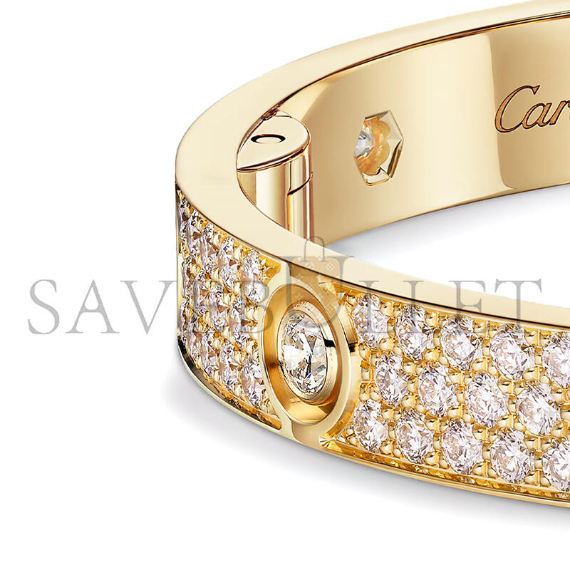 CARTIER LOVE BRACELET, CLASSIC MODEL, PAVED, 10 DIAMONDS N6727317